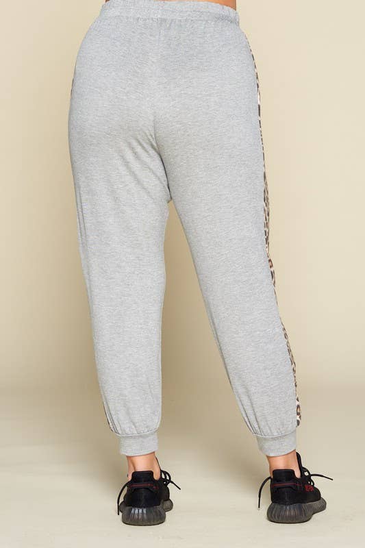 SWP-5114-PL Plus Size Animal Print Joggers
