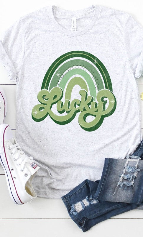 Retro Lucky Rainbow Graphic Tee PLUS