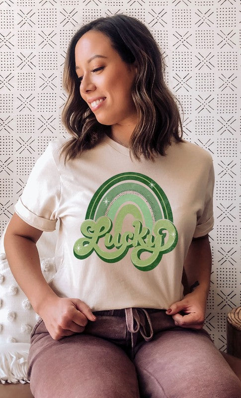Retro Lucky Rainbow Graphic Tee PLUS
