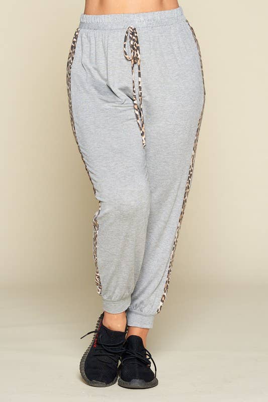SWP-5114-PL Plus Size Animal Print Joggers