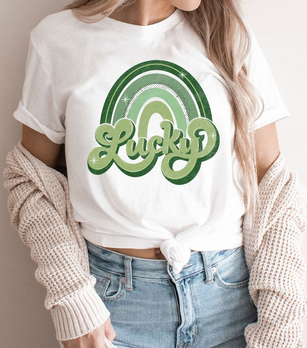 Retro Lucky Rainbow Graphic Tee PLUS