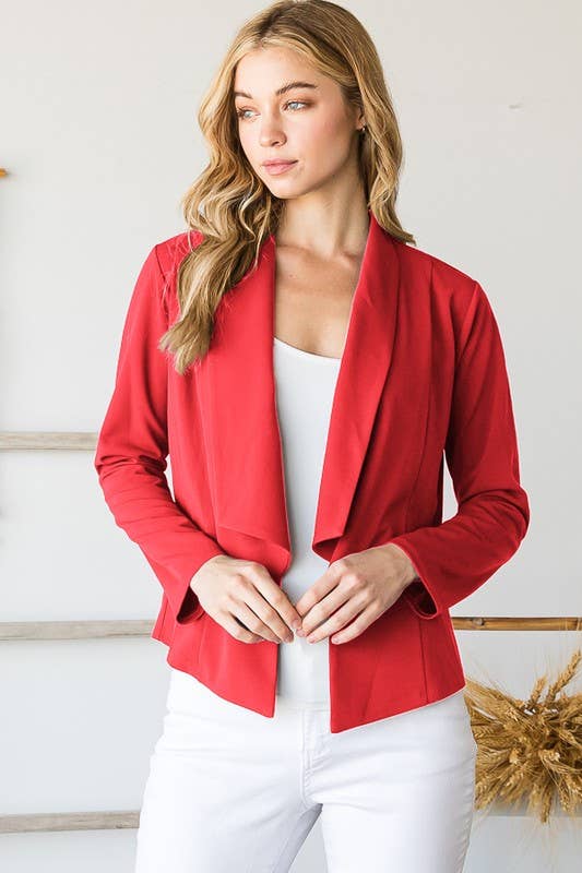SOLID OPEN BLAZERS