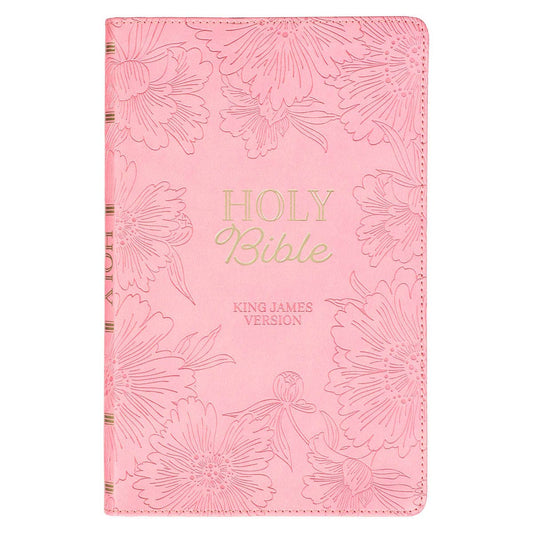 KJV Bible Gift Edition Faux Leather, Light Pink