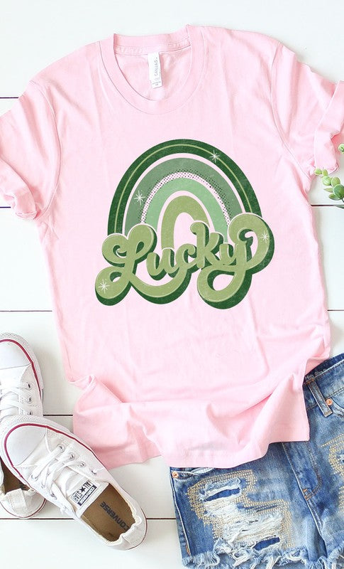 Retro Lucky Rainbow Graphic Tee PLUS
