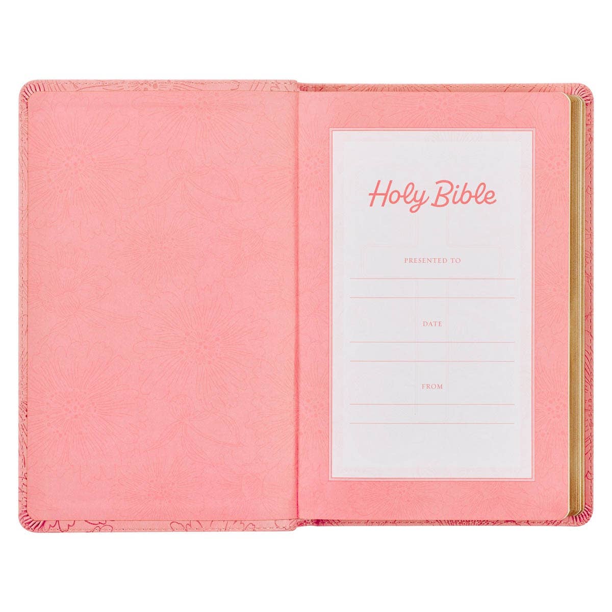 KJV Bible Gift Edition Faux Leather, Light Pink