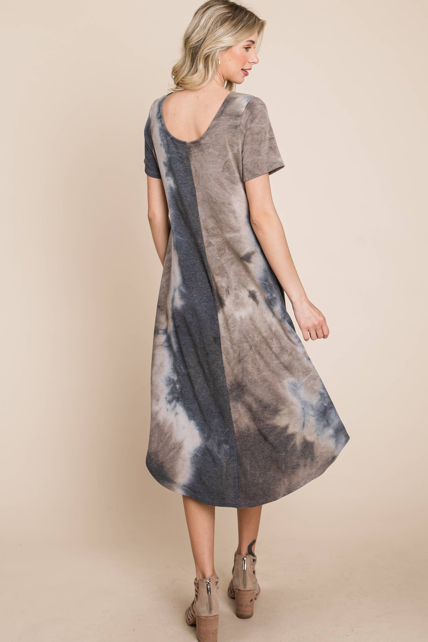 ETD-832 Tie Dye Midi Dress