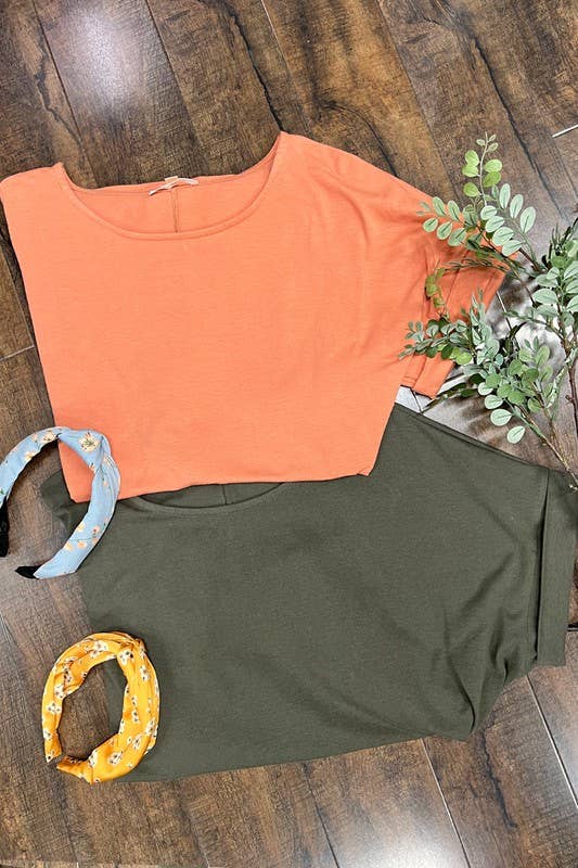 ETK-8829-PL Plus Size Cotton Casual Basic Top