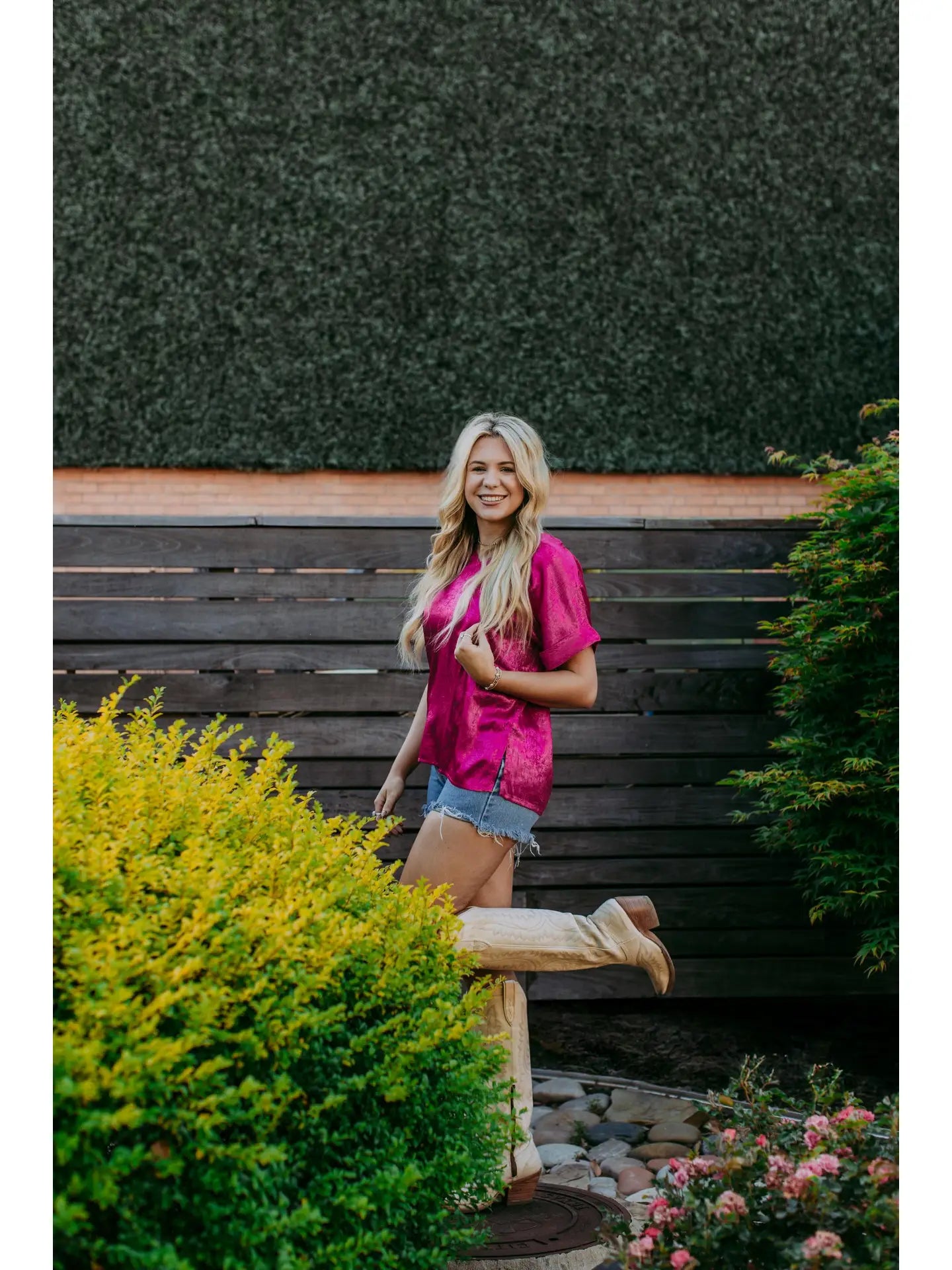 Metallic Blouse - Pink