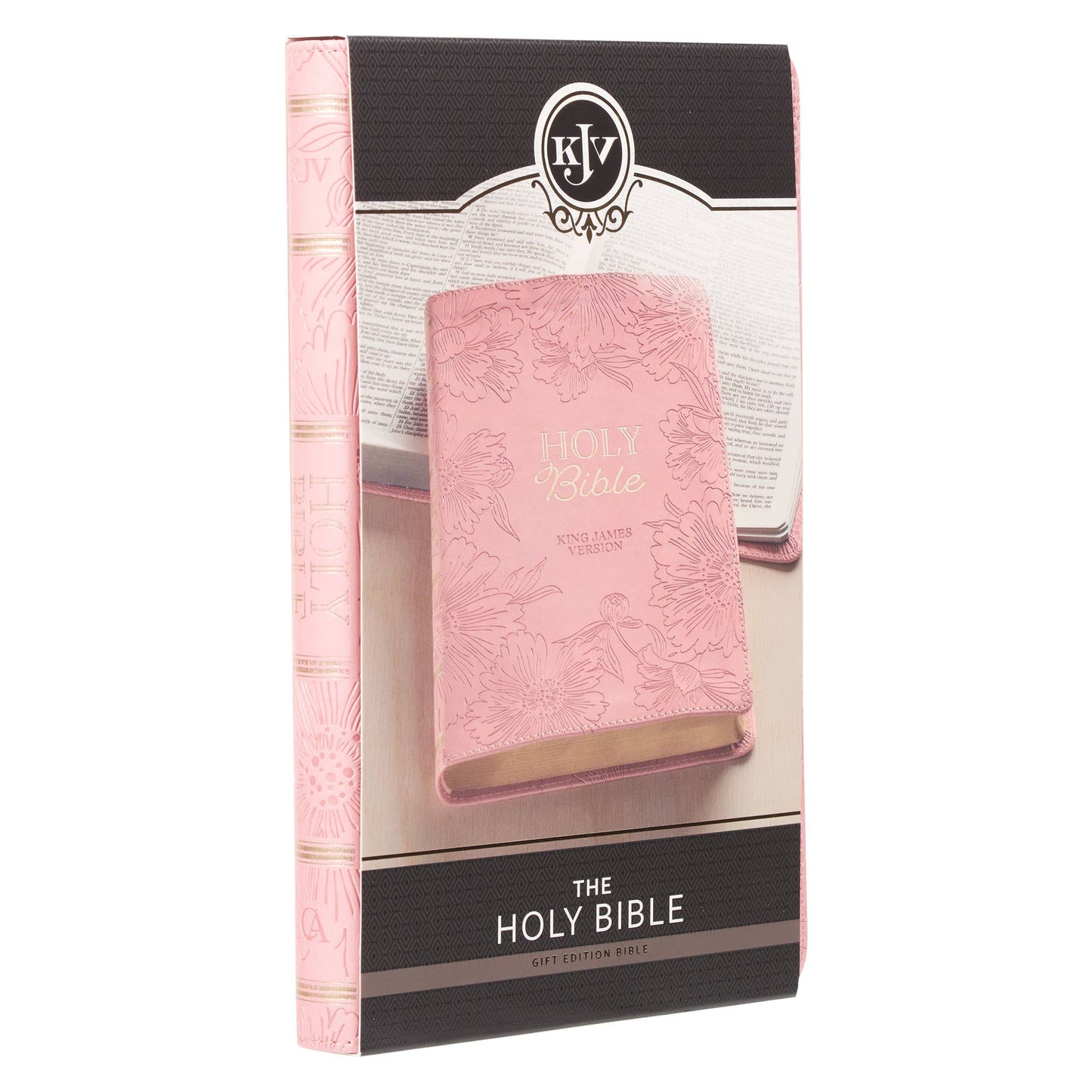 KJV Bible Gift Edition Faux Leather, Light Pink