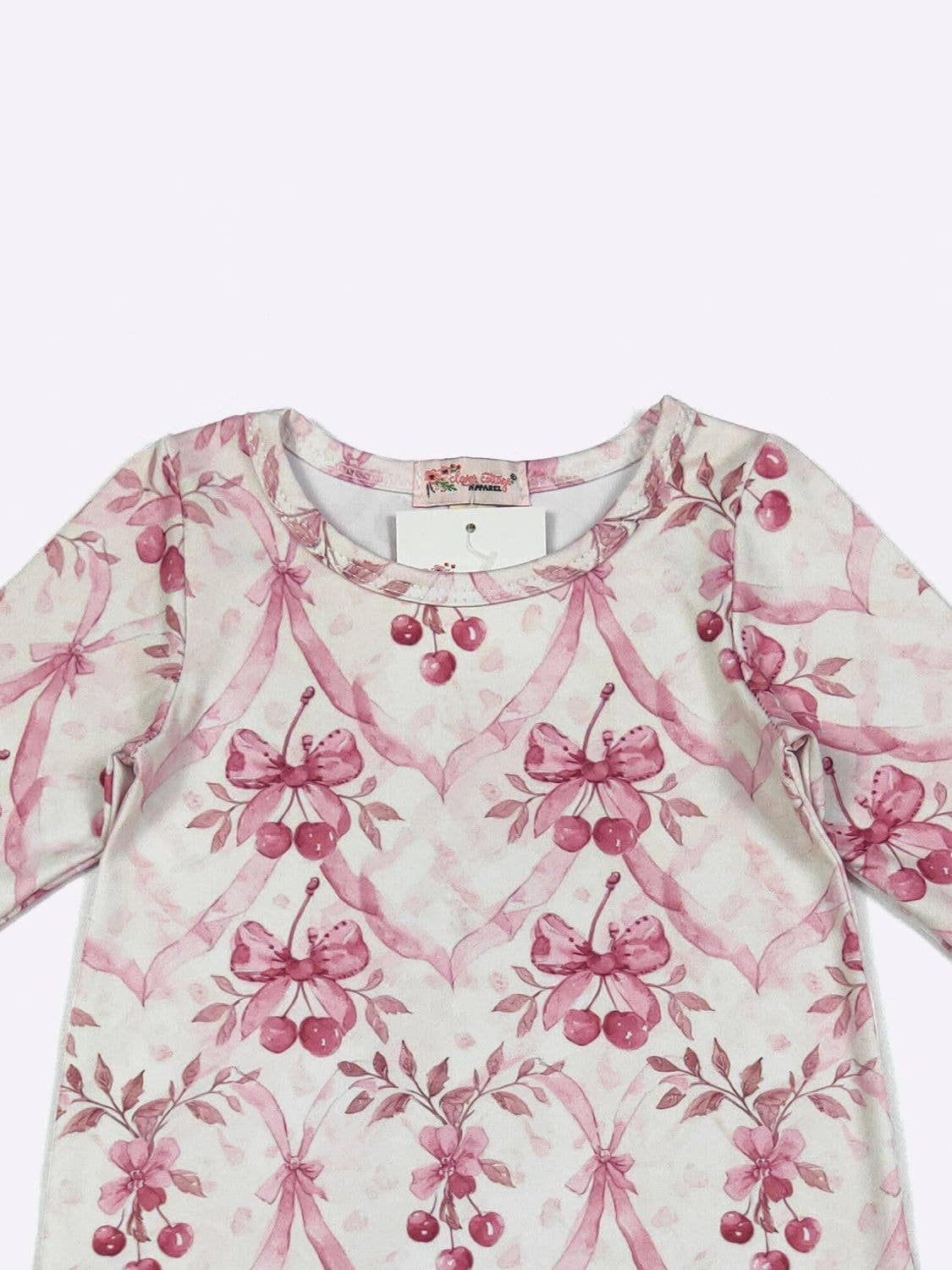 Mauve Cherries Baby Romper