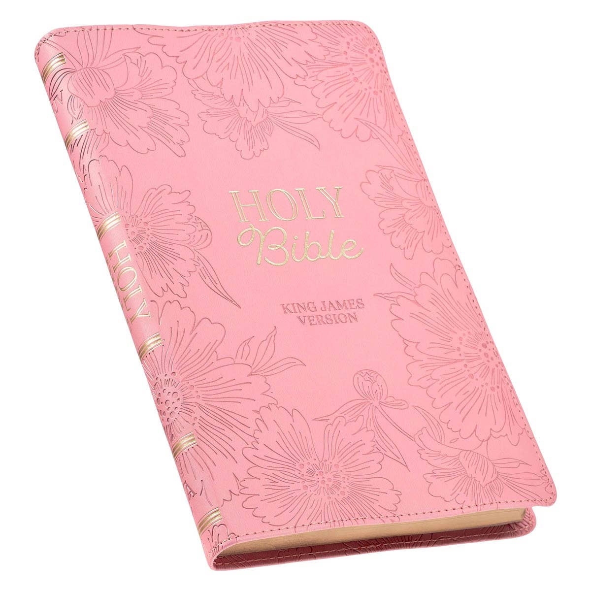 KJV Bible Gift Edition Faux Leather, Light Pink